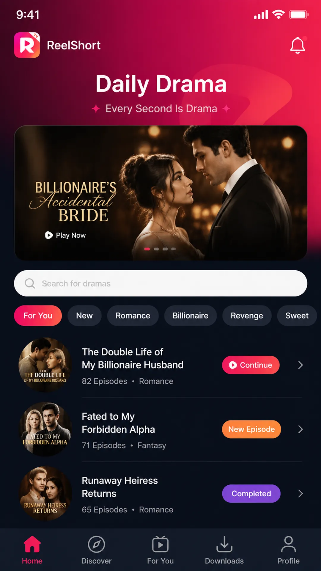Trending videos feed